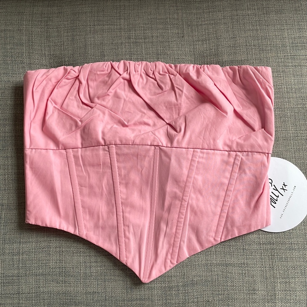 Princess Polly Bad Gal Bustier Pink top size 0 new with tags